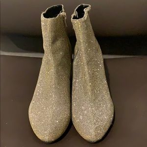 Gold/silver reflective shimmery boots